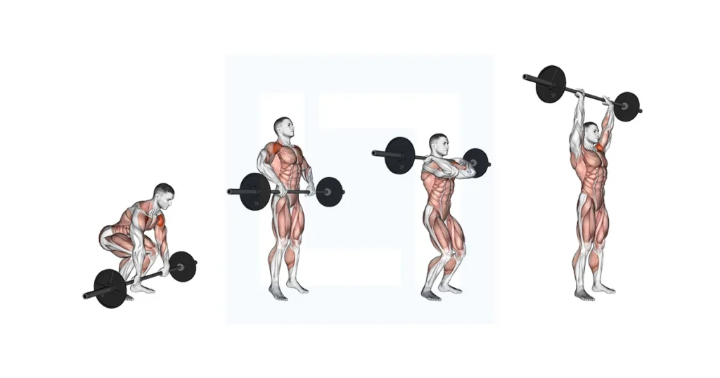 Barbell Clean and press