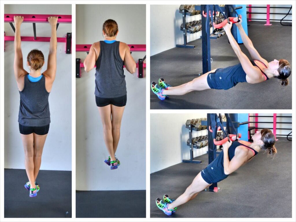 Neutral-grip pull-ups or TRX rows