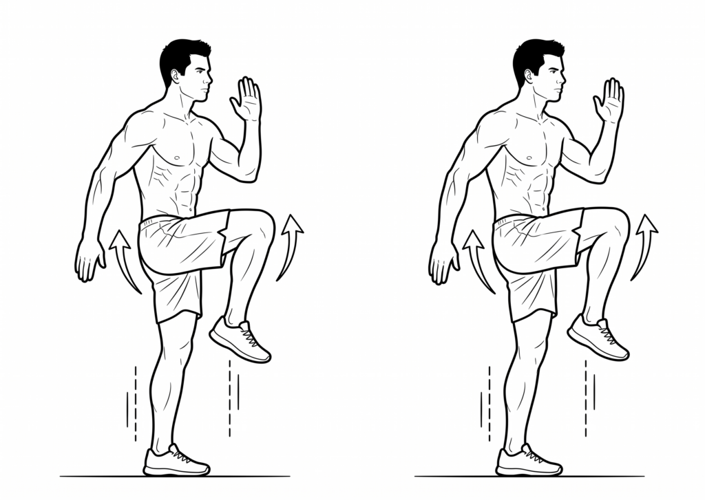 High knees