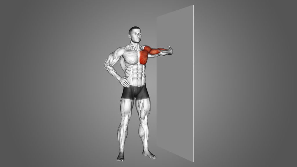 Standing biceps stretch left