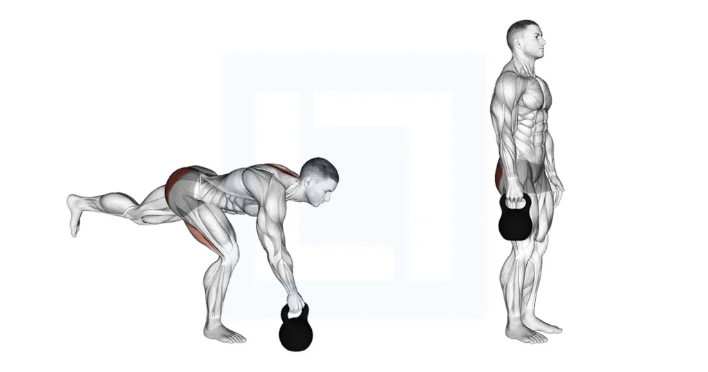 Kettlebell One Legged Deadlift