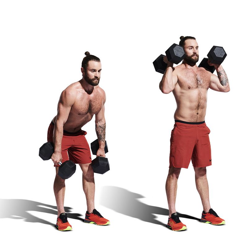 Dumbbell Hang Power Cleans